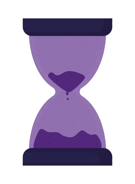 Фиолетовый значок песочных часов — стоковый вектор