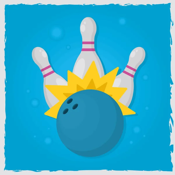 Illustration zum Bowling-Spiel — Stockvektor