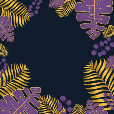 zarif yapraklar çerçeve