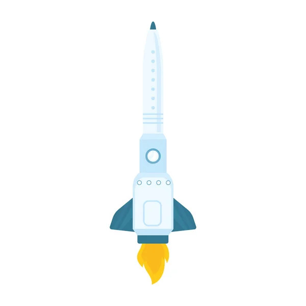 Blue rocket illustration — Stock Vector