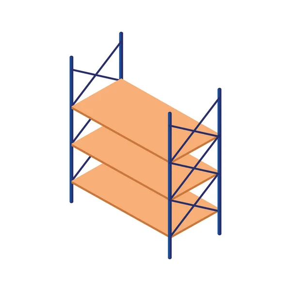 Wooden shelf design — Stock Vector