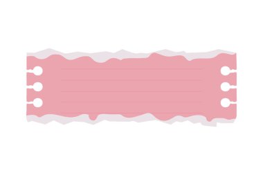 pembe yırtık defter sayfası