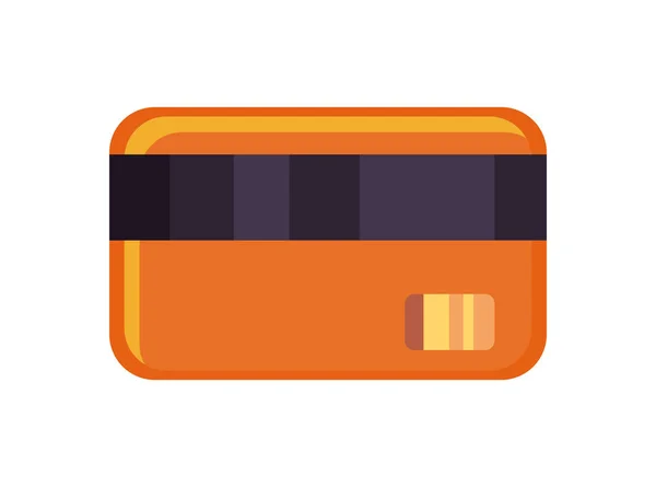 Turuncu kredi kartı tasarımı — Stok Vektör