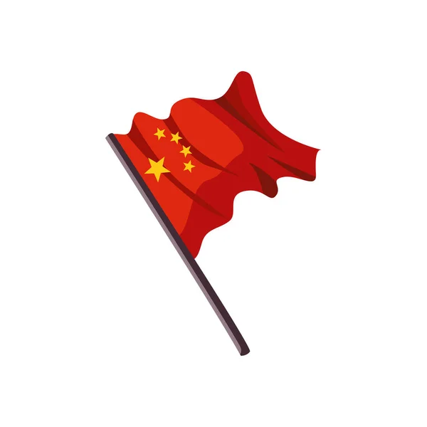 Dessin du drapeau chinois — Image vectorielle