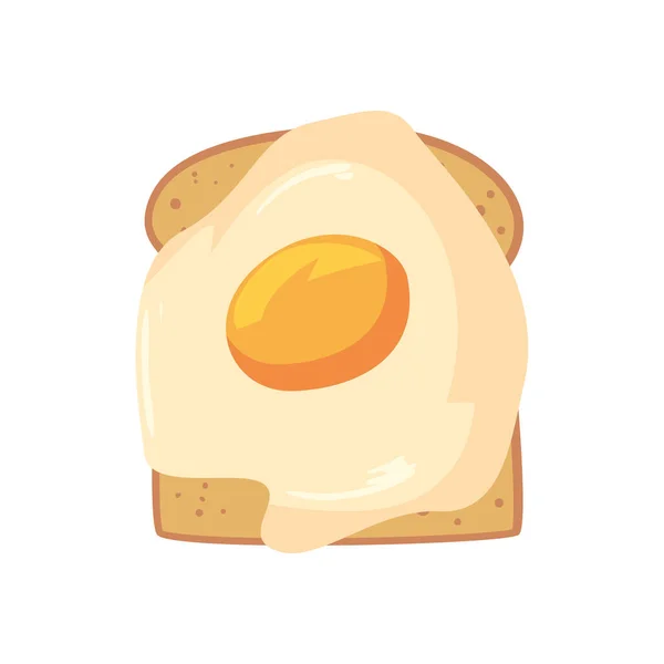 Brot mit Ei — Stockvektor