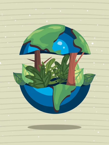 Cartaz de salvar o planeta — Vetor de Stock