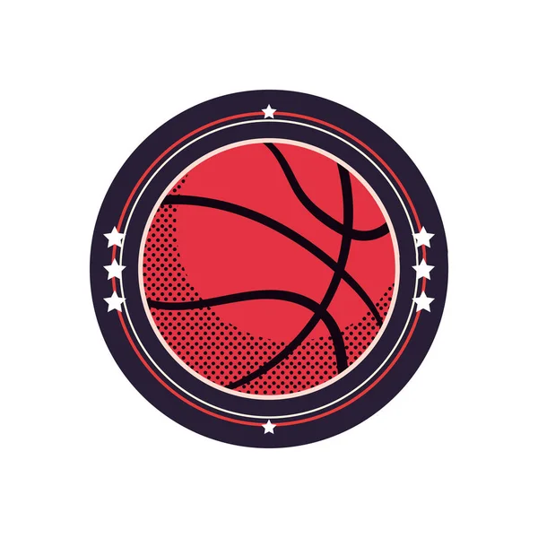 Etikett Basketballball — Stockvektor