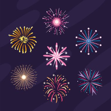 Yedi havai fişek patlaması