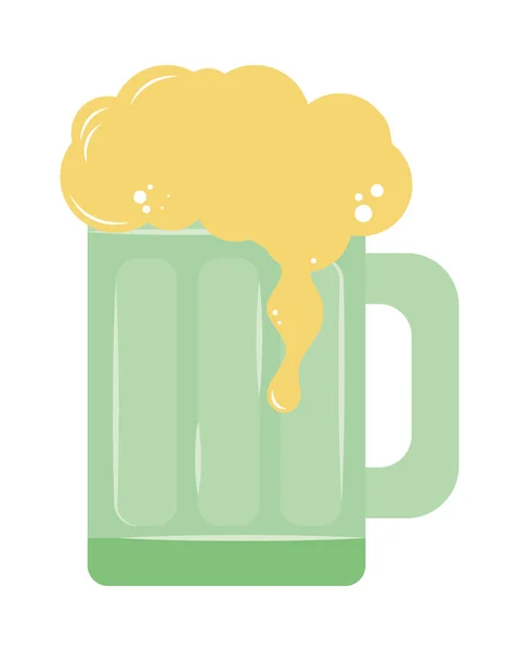 Groen bierglas — Stockvector