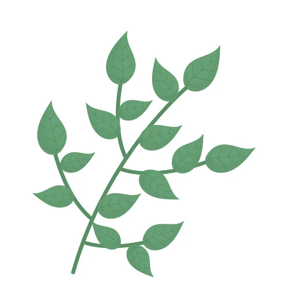 Gröna gren med blad — Stock vektor