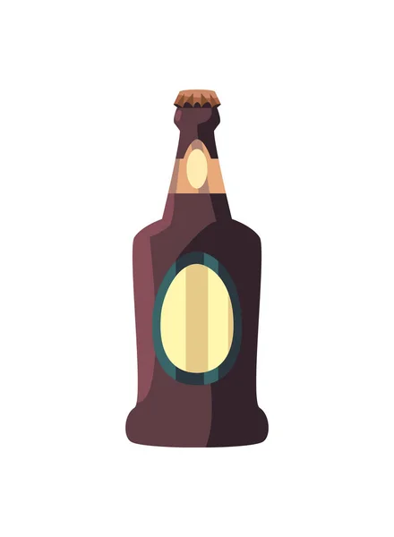 Diseño de botella de cerveza oscura — Archivo Imágenes Vectoriales