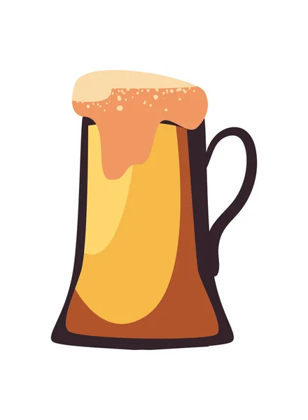 Tazza di birra chiara — Vettoriale Stock