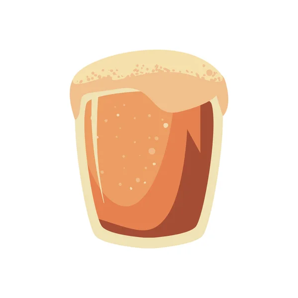 Vidrio de cerveza transparente — Vector de stock