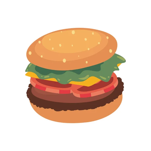 Büyük sığır eti burger — Stok Vektör