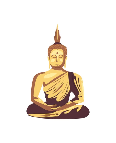 Hindu buddha statue — Stock Vector