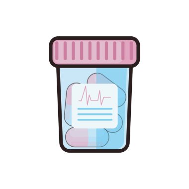 renkli tıbbi şişe