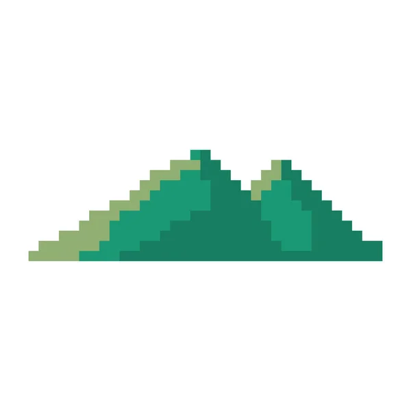 Conception de montagne pixélisée — Image vectorielle