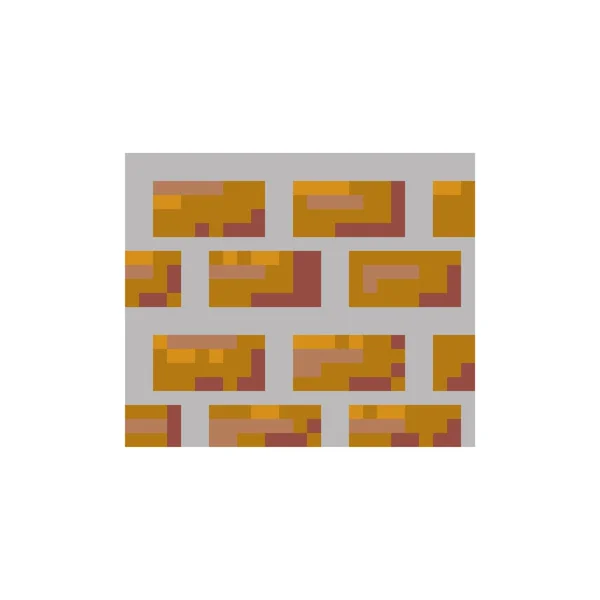 Bloque de ladrillo pixelado — Archivo Imágenes Vectoriales