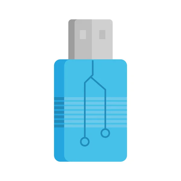 Memoria USB azul — Vector de stock