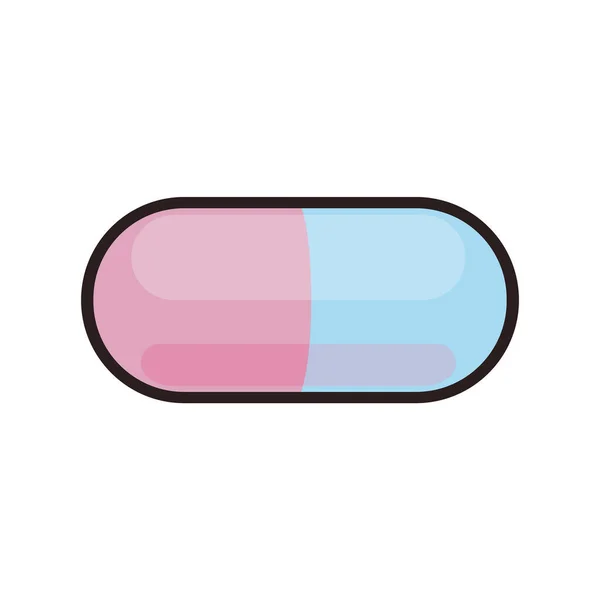 Ícone pílula colorida — Vetor de Stock