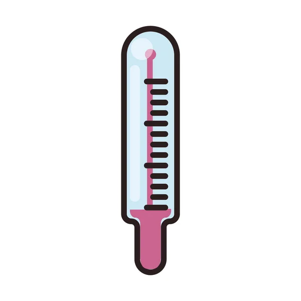 Pink thermometer icon — Stock Vector