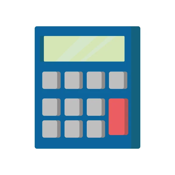 Modrá kalkulačka ilustrace — Stockový vektor
