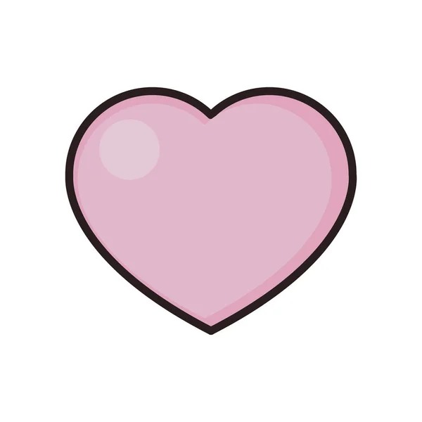 Diseño de corazón rosa — Vector de stock