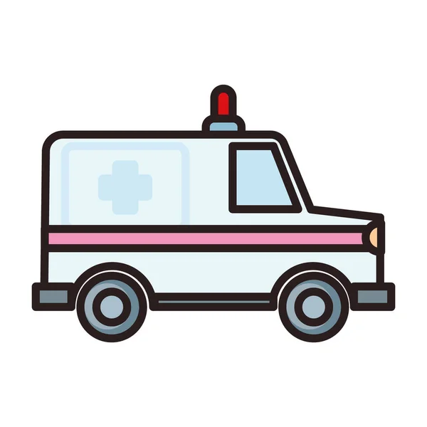 Šedá ikona ambulance — Stockový vektor