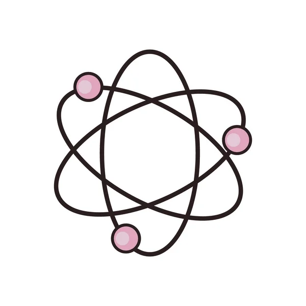 Дизайн розового атома — стоковый вектор