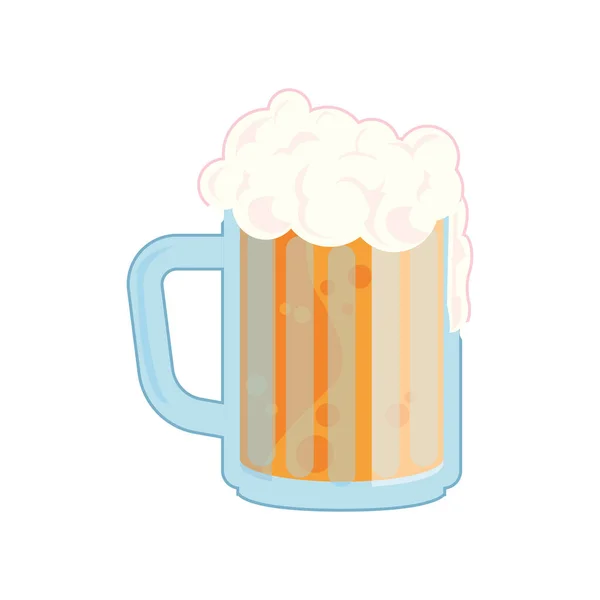 Taza de cerveza clara — Vector de stock