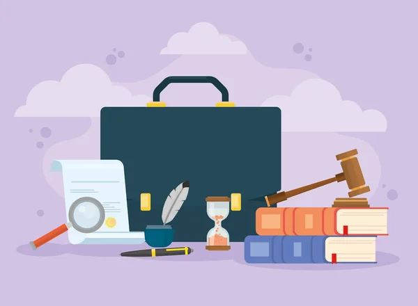 Justice items design — Stock Vector