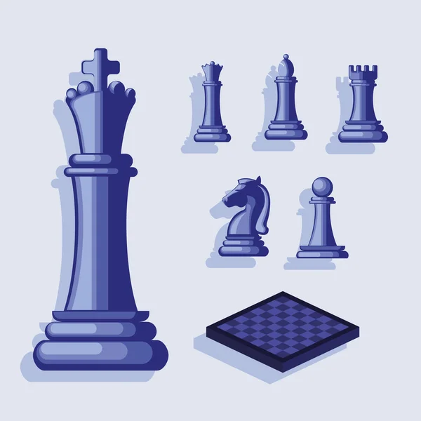 7个国际象棋项目 — 图库矢量图片