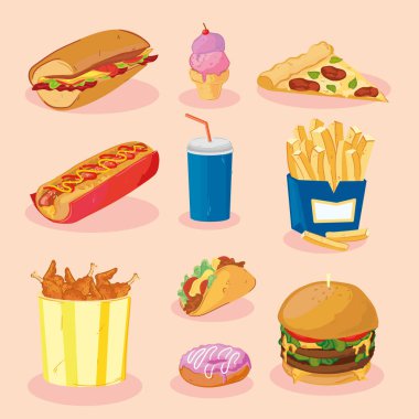 10 tane fast food tabağı