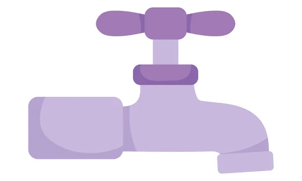 Фіолетовий водяний кран — стоковий вектор