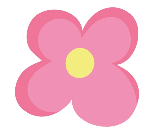 Rosa blomma ikon — Stock vektor