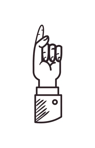 Icono de señalamiento de dedo — Vector de stock