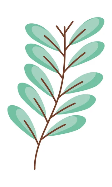 Tige avec feuilles — Image vectorielle