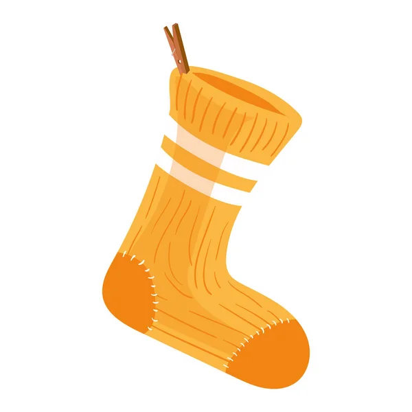 Orange sock design — Stock Vector