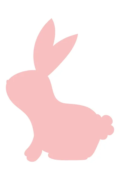 Rabbit silhouette icon — Stock Vector