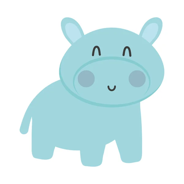 Cute hippo icon — Stock Vector