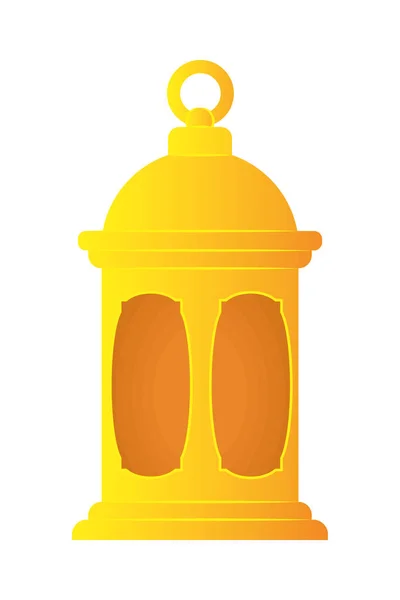 Золотой арабический фонарь — стоковый вектор
