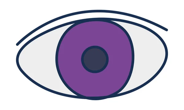 Lila szem ikonra — Stock Vector