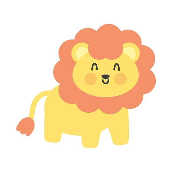 Icône lion mignon — Image vectorielle