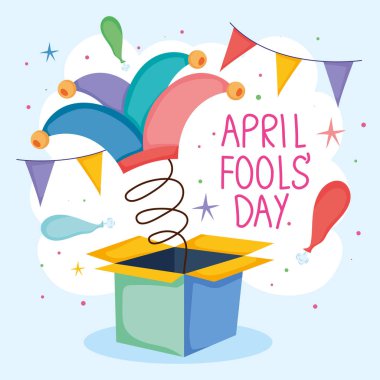 Nisan Fools Day illüstrasyon