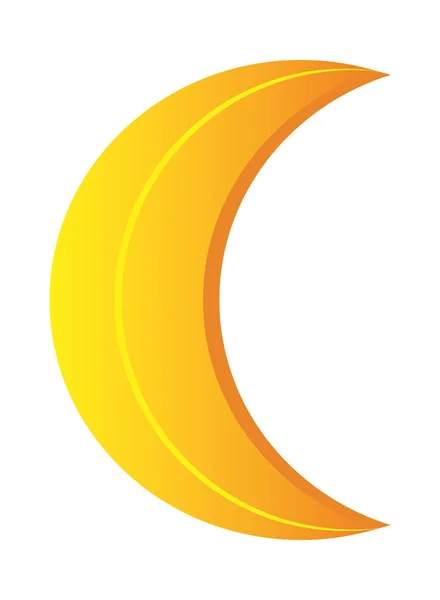 Golden moon icon — Stock Vector