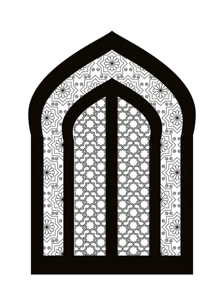 Icône de porte islamique — Image vectorielle