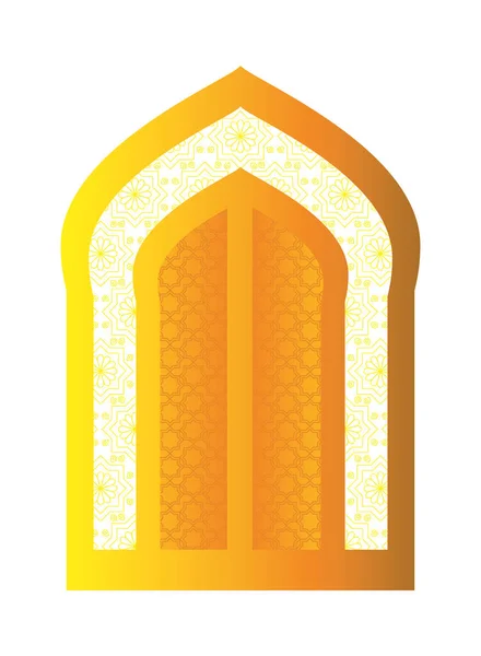 Porta islâmica dourada —  Vetores de Stock