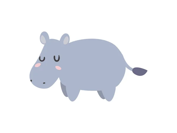 Szary bazgroł hipopotama — Wektor stockowy