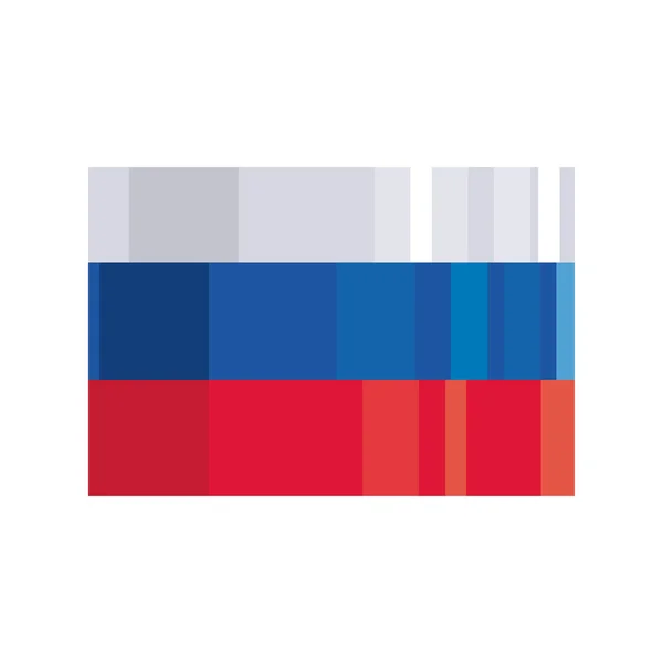 Design della bandiera russa piatta — Vettoriale Stock