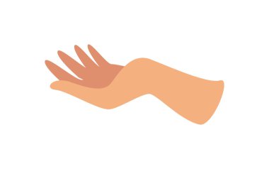 düz insan eli çizimi